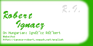 robert ignacz business card